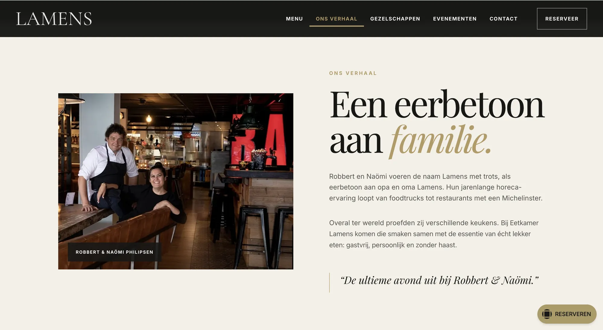 Ons verhaal: Robbert en Naömi.